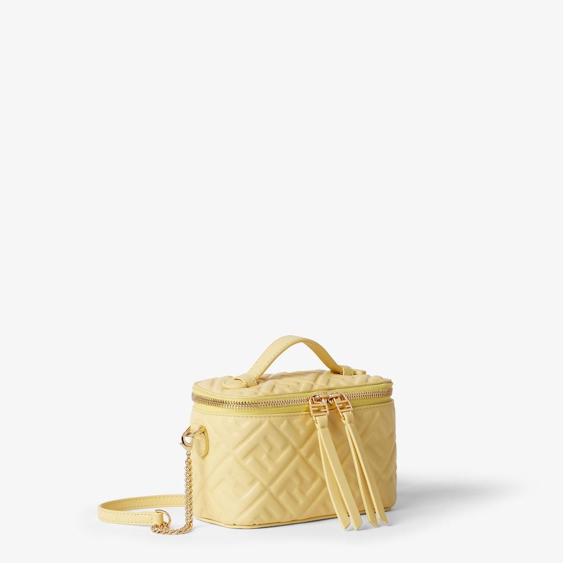 Fendi VanityYellow nappa leather mini-bag with FF motif Product Image
