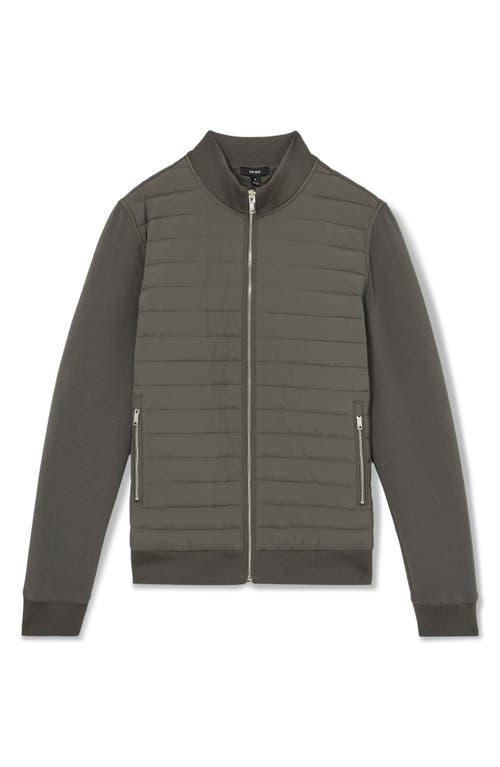 REISS Sage Freddie Hybrid Quilt And Knit Zip-through Jacket Product Image