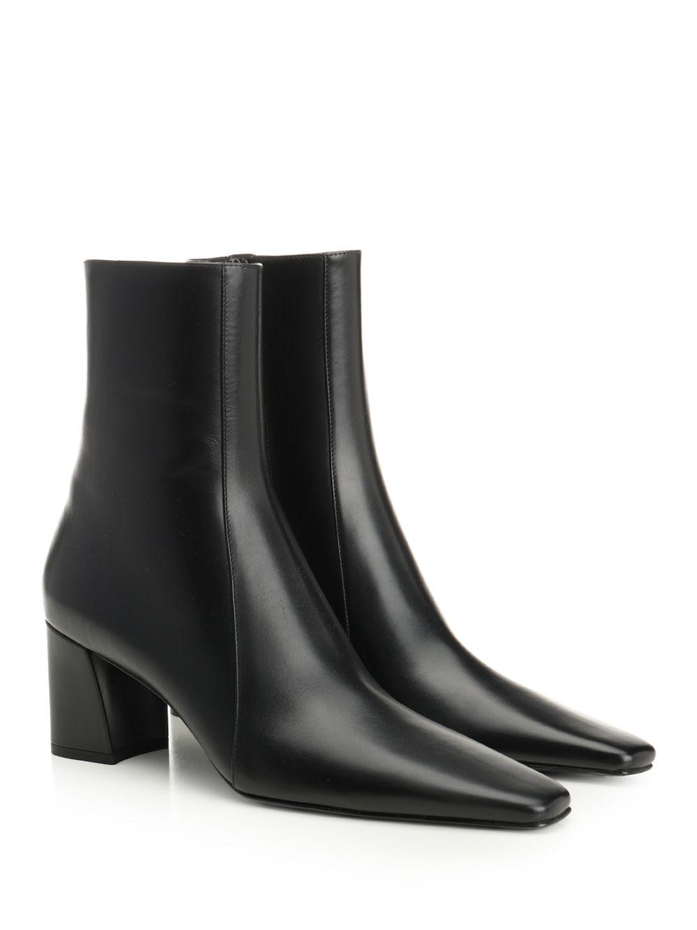 SAINT LAURENT Rainer 75 Patent Leather Ankle Boots In Black Product Image