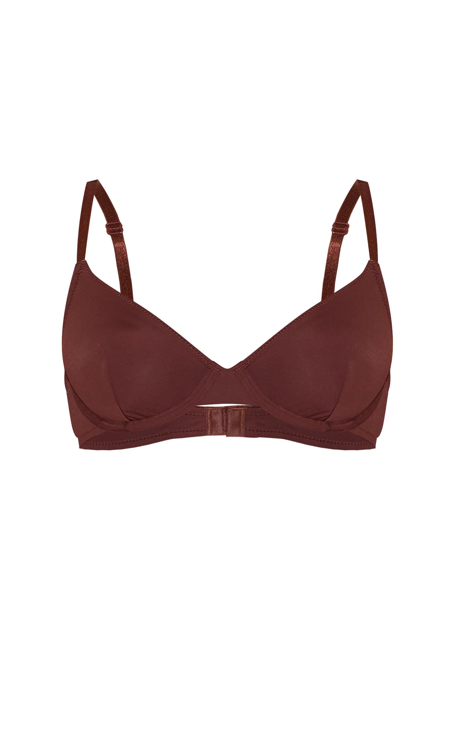 Brown Non Cupped Underwired Bra Product Image