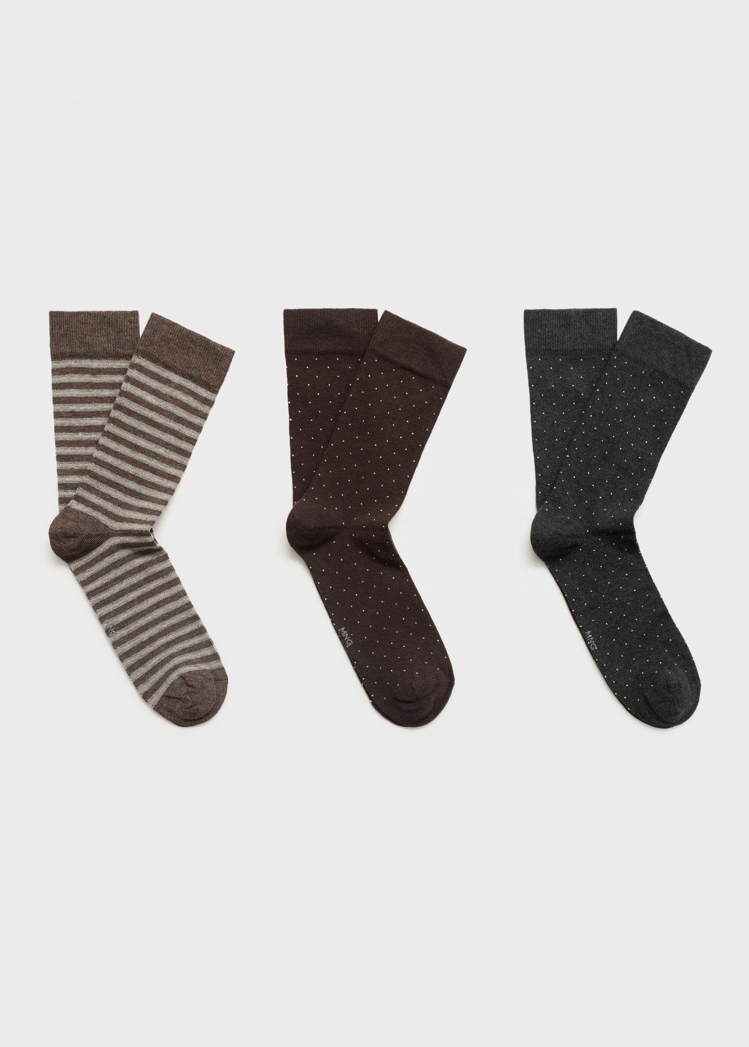 3 pack mixed socks - Men | MANGO USA Product Image