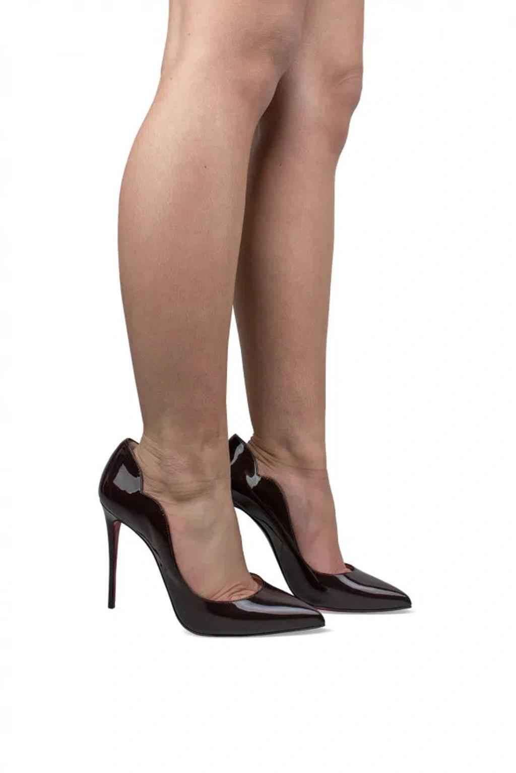 CHRISTIAN LOUBOUTIN Hot Chick Black Patent Leather Pumps Product Image