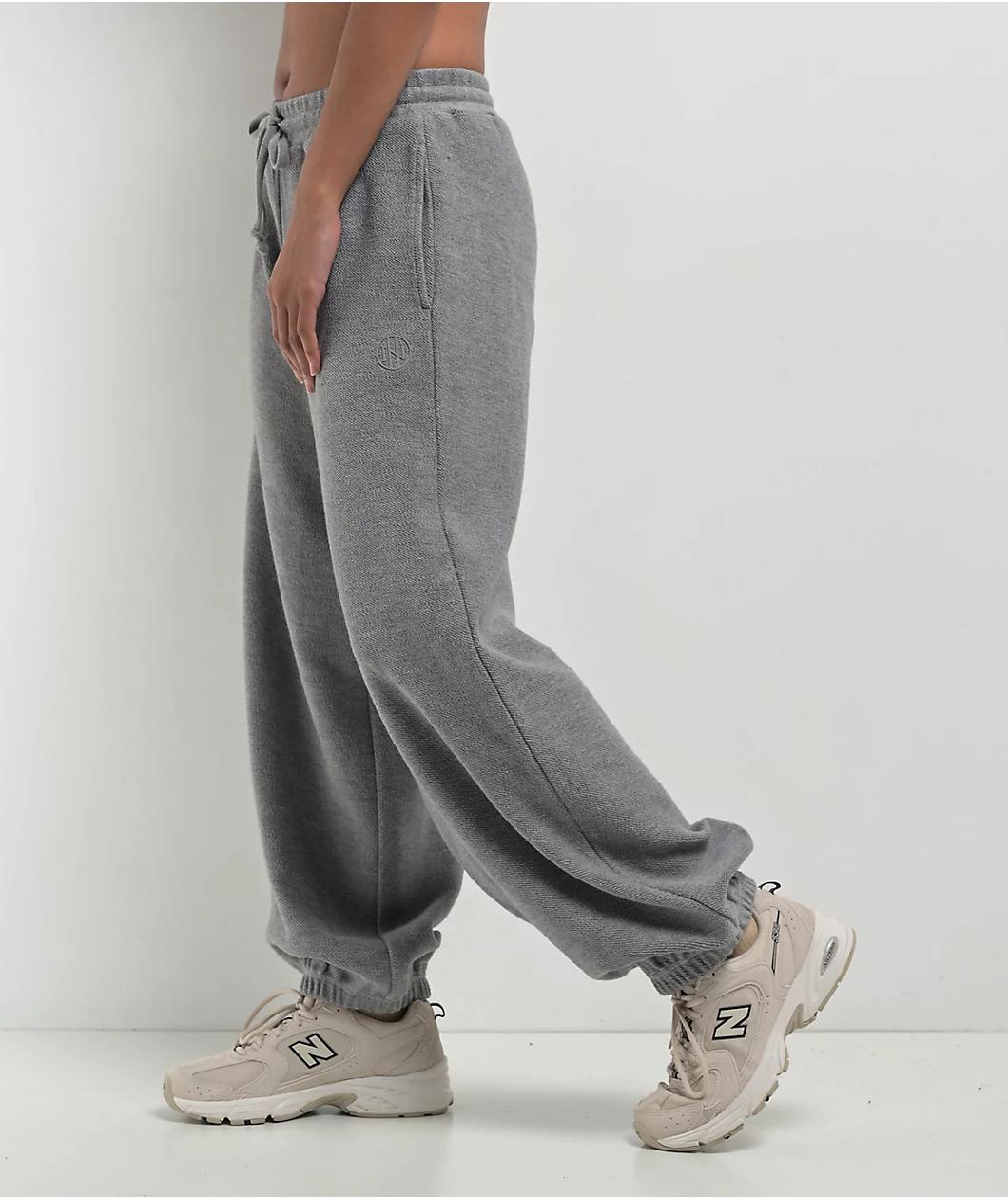 Ninth Hall Fundamentals Reverse Terry Grey Oversized Sweatpants Product Image