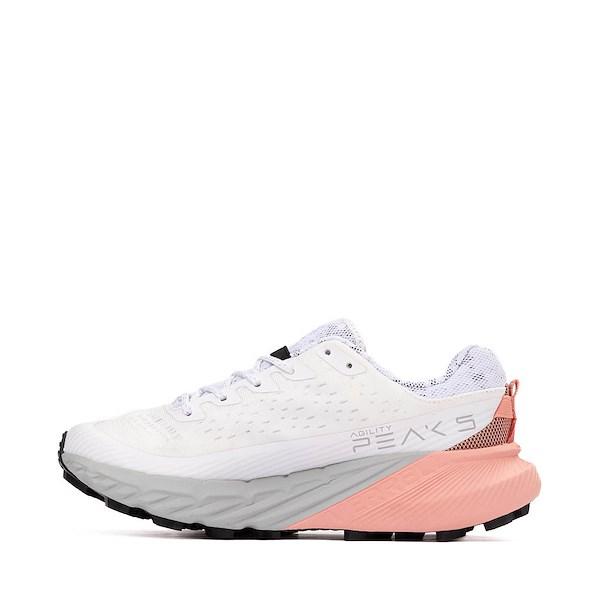 Womens Merrell Agility Peak 5 Running Shoe - White / Coral Product Image