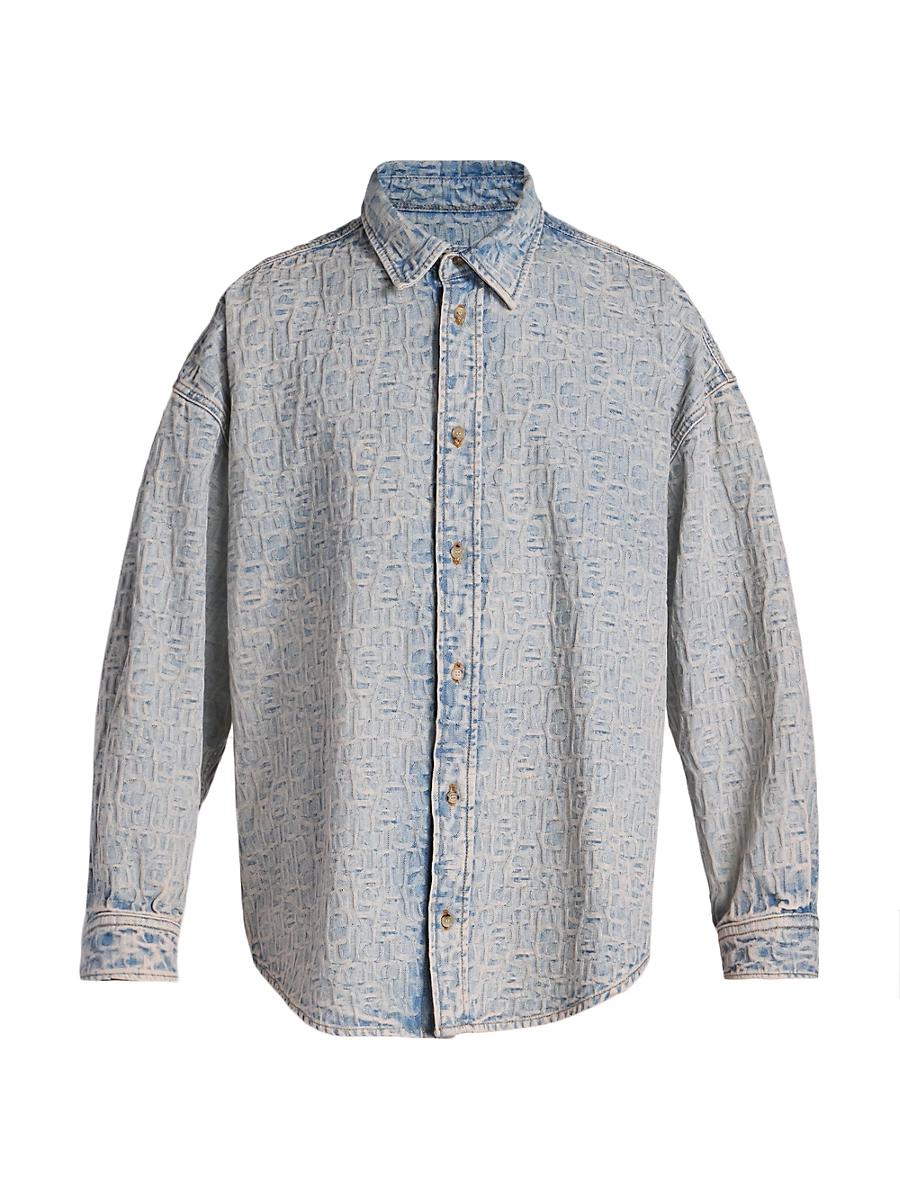Mens Setar Denim Monogram Shirt Product Image