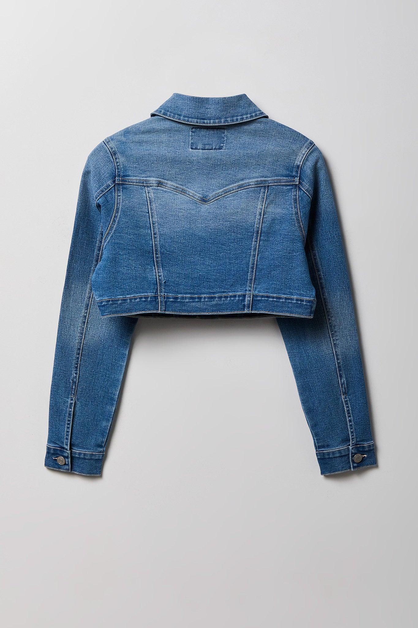 Classic Cropped Denim Jacket Female Product Image
