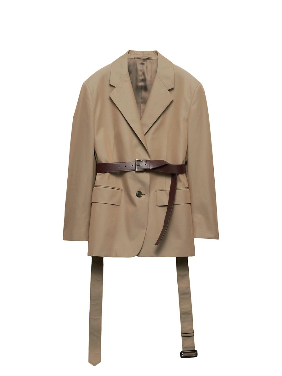 Womens Single-Breasted Twill Jacket Product Image