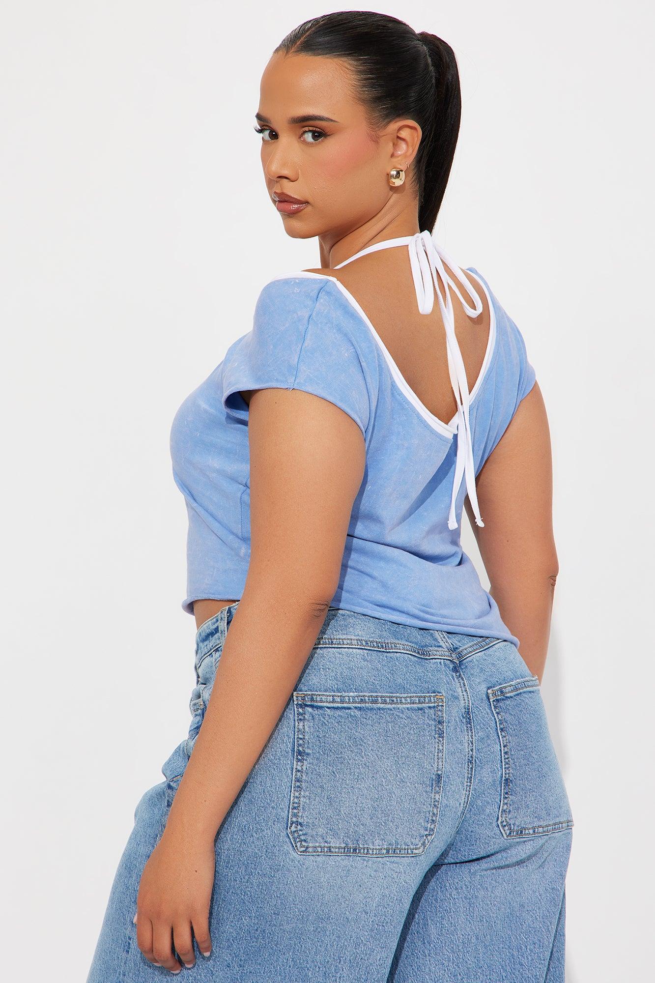 LA Football Double Layered Top - Blue Product Image