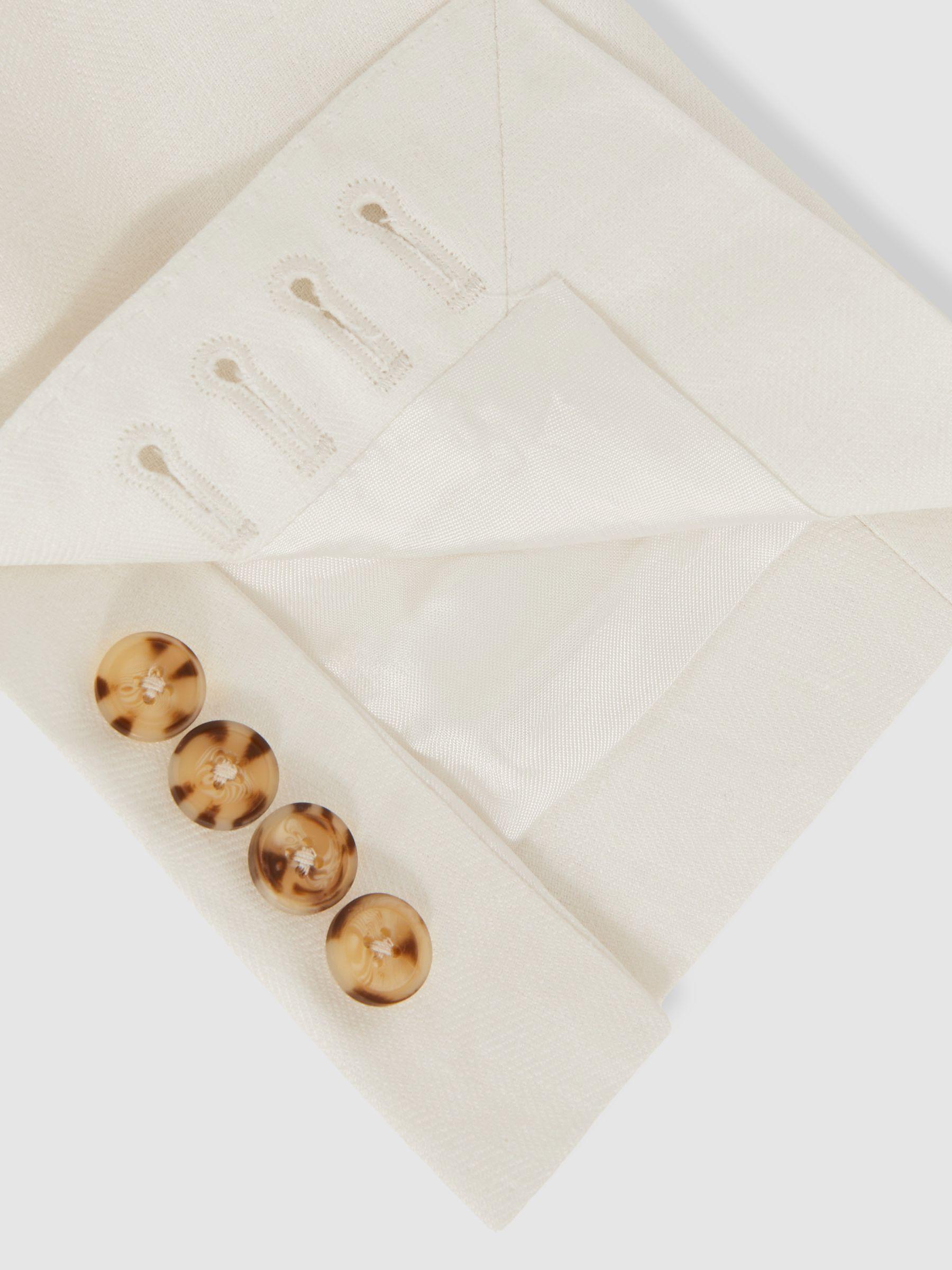 Slim-Fit Single-Breasted Suit Blazer in Stone Product Image