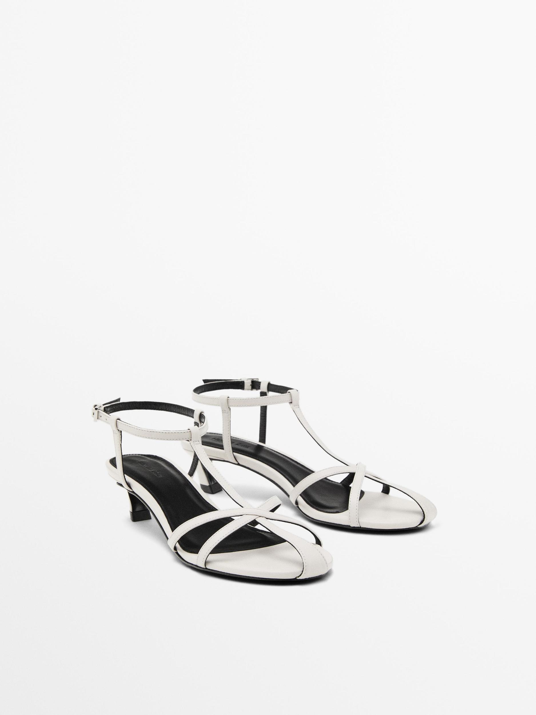 Strappy leather high-heel sandals Product Image