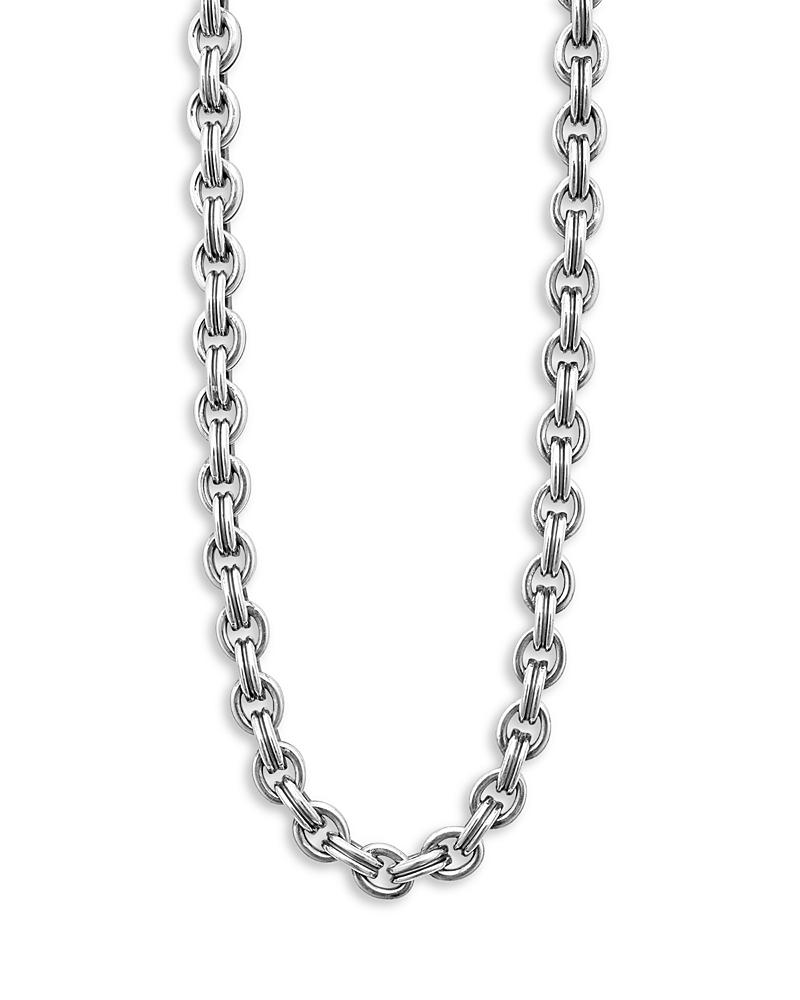 Mens Sterling Silver and 18K Gold Anthem Double Link Chain Necklace, 9.5mm, 20in Product Image