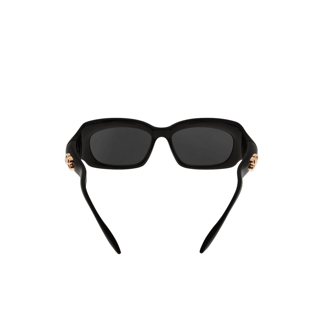 Women's Palazzo Rectangle Sunglasses  in Black Product Image
