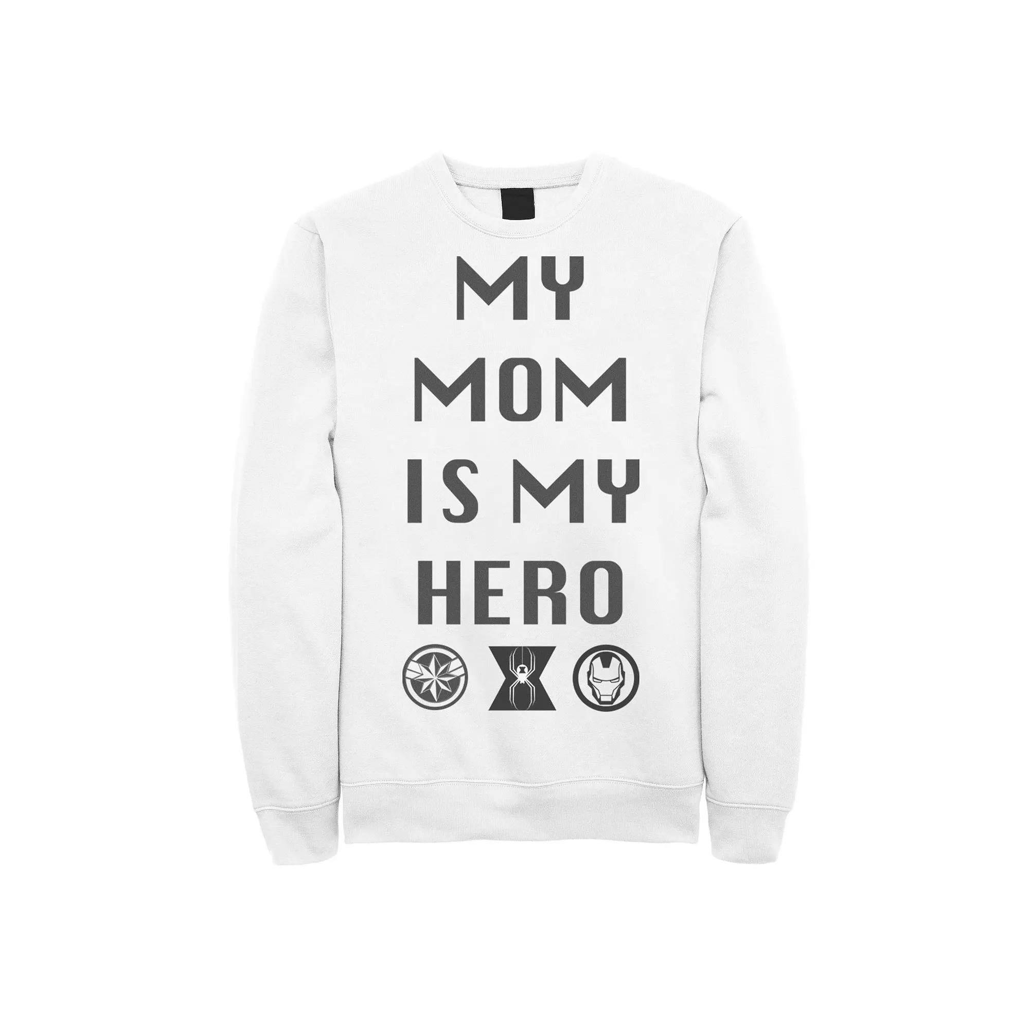 Men's Marvel Mom Is My Hero Logo Sweatshirt,  Product Image