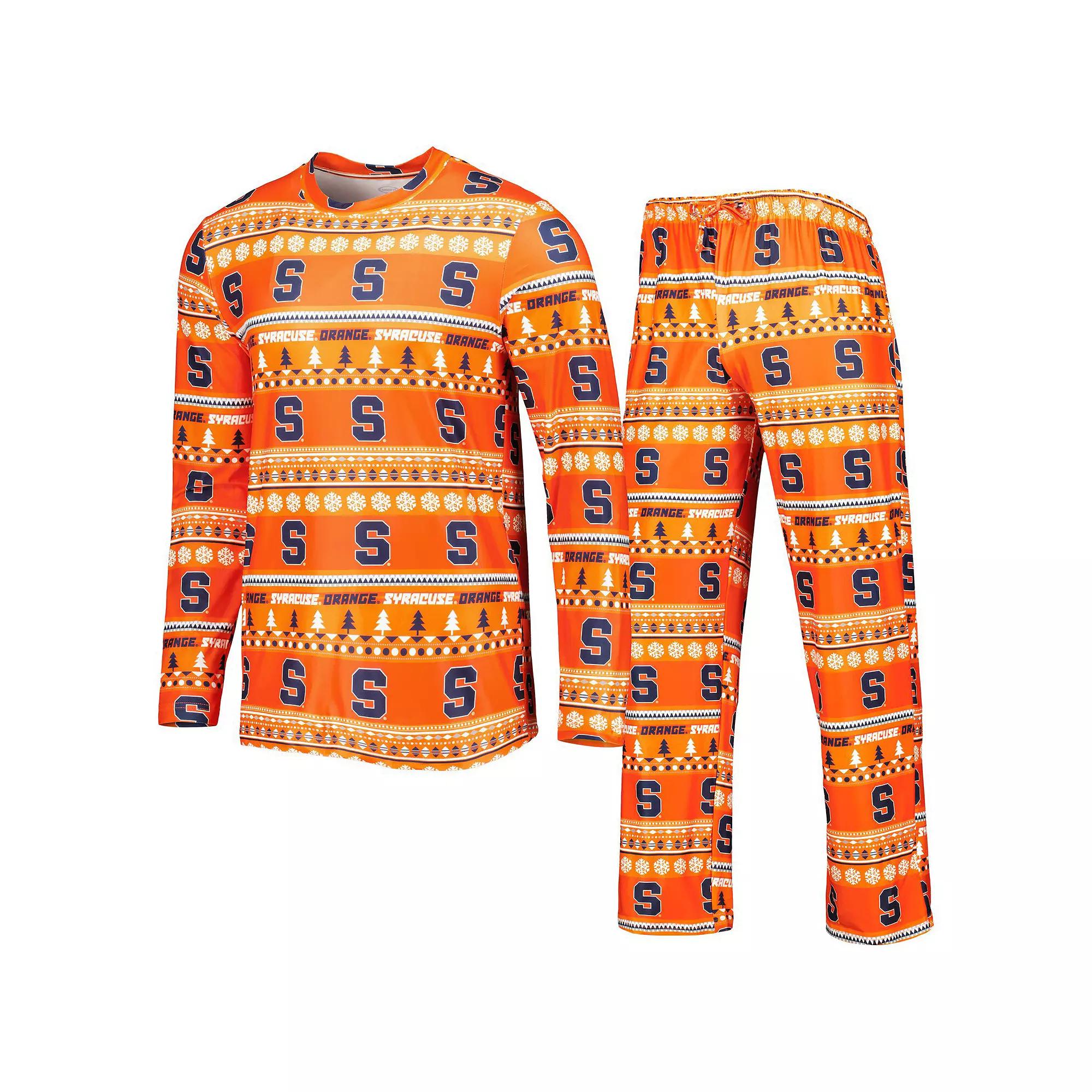 Men's Concepts Sport Orange Syracuse Orange Swivel Long Sleeve T-Shirt & Pants Sleep Set at Nordstrom,  Product Image