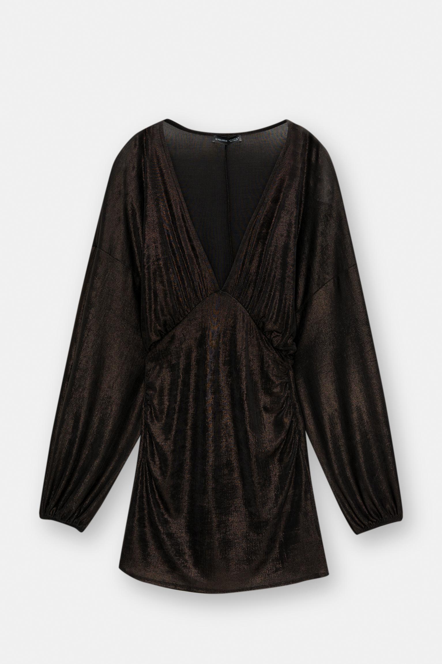 Short metallic fabric dress Product Image