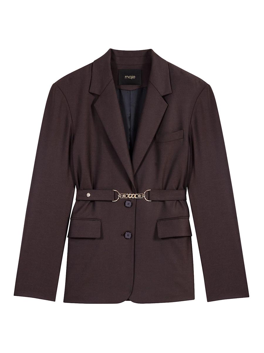 Womens Belted Suit Jacket Product Image