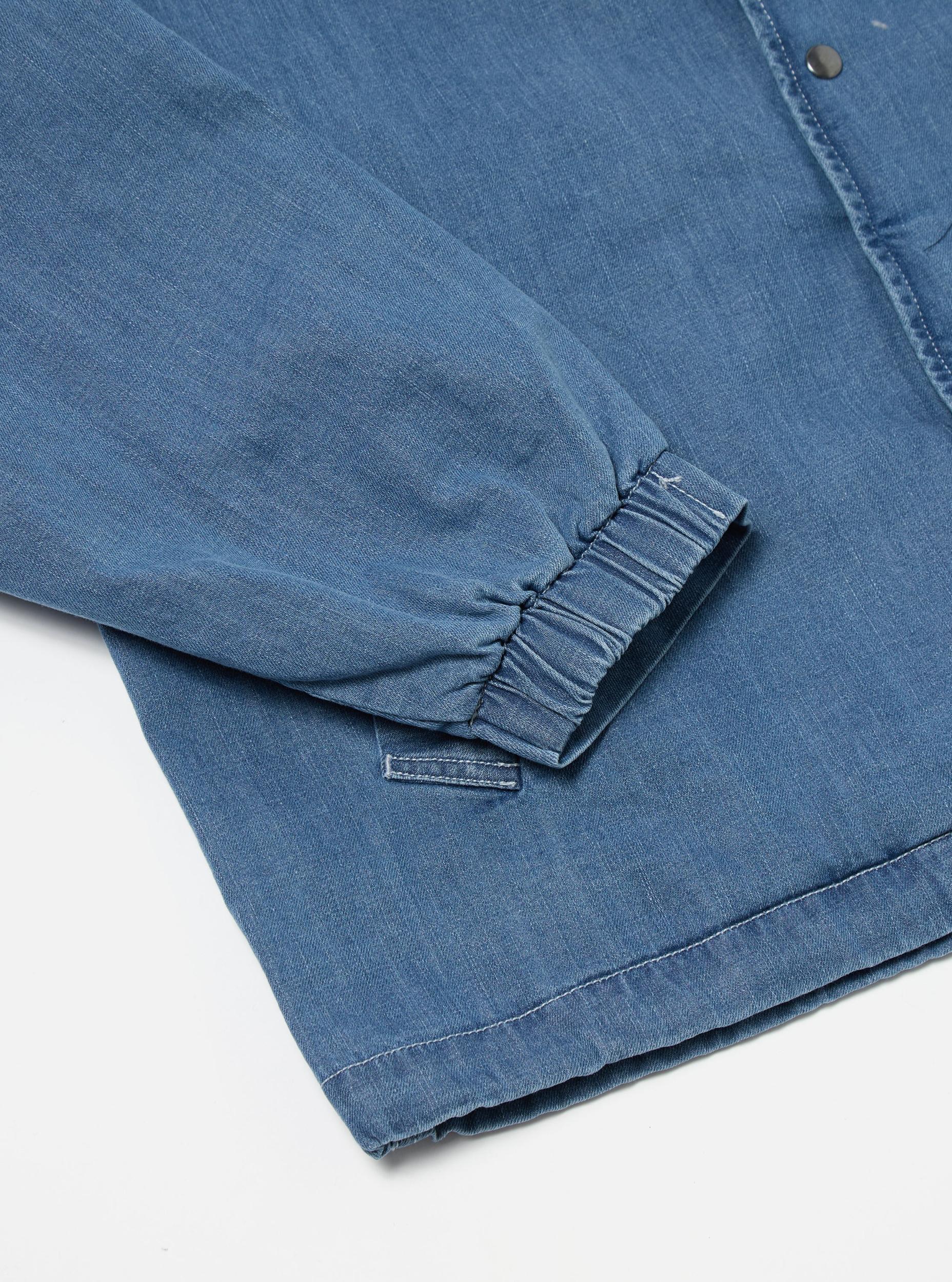 Washed Indigo 8oz Organic Denim Head Coach Jacket Product Image