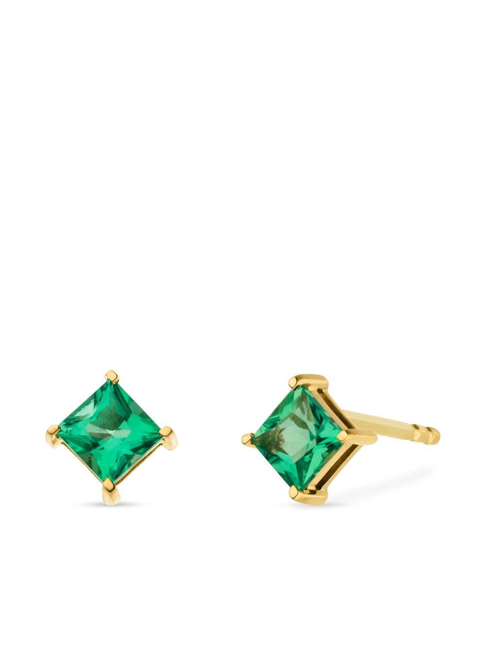 14kt yellow gold Klara emerald earrings Product Image