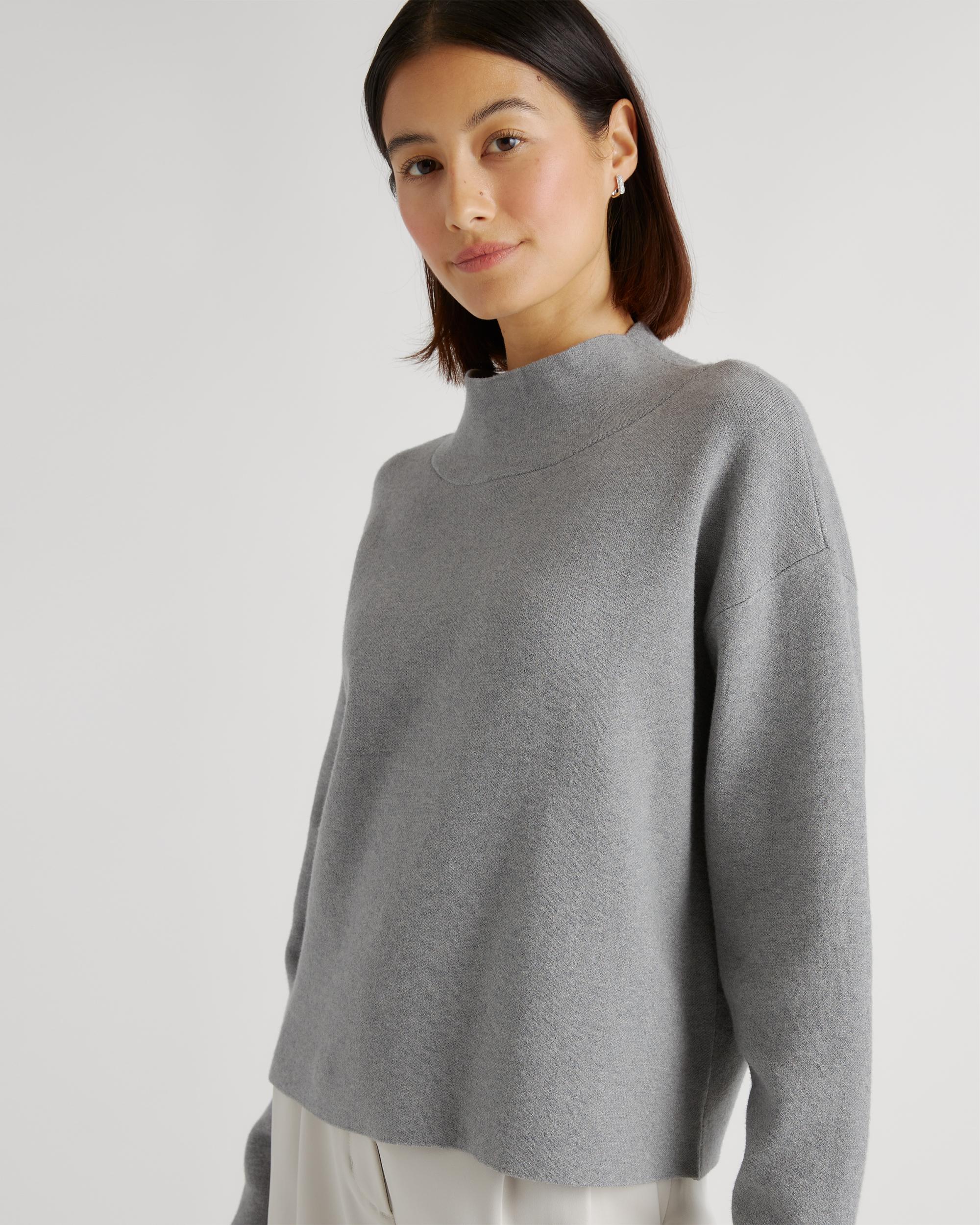 Quince | Women's Eco-Knit Milano Stitch Mock Neck Pullover Size XL, Viscose Product Image