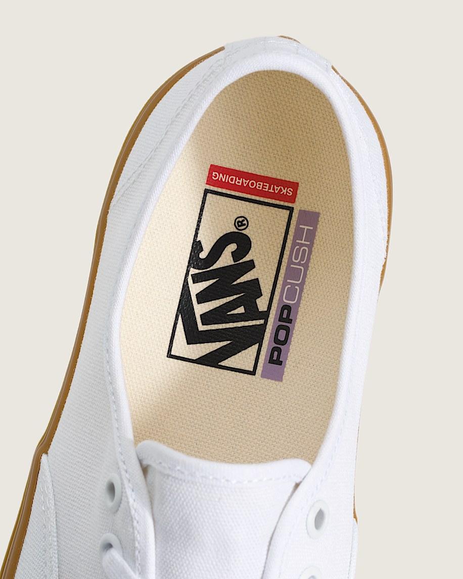 Skate Authentic Gum Shoe in White| Vans US Product Image