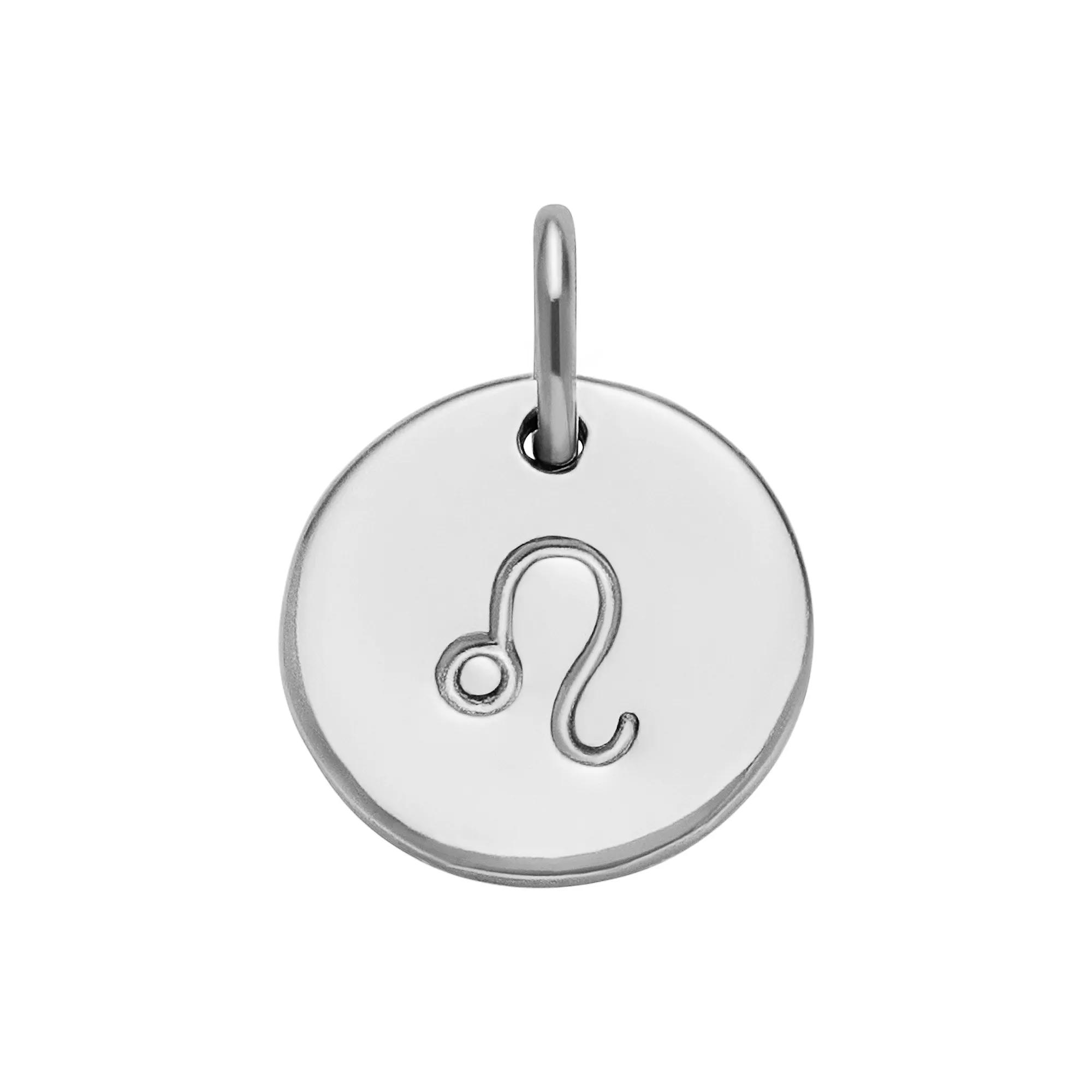 PRIMROSE Sterling Silver Etched Zodiac Disc Charm, Women's, Sterling Pisces Product Image