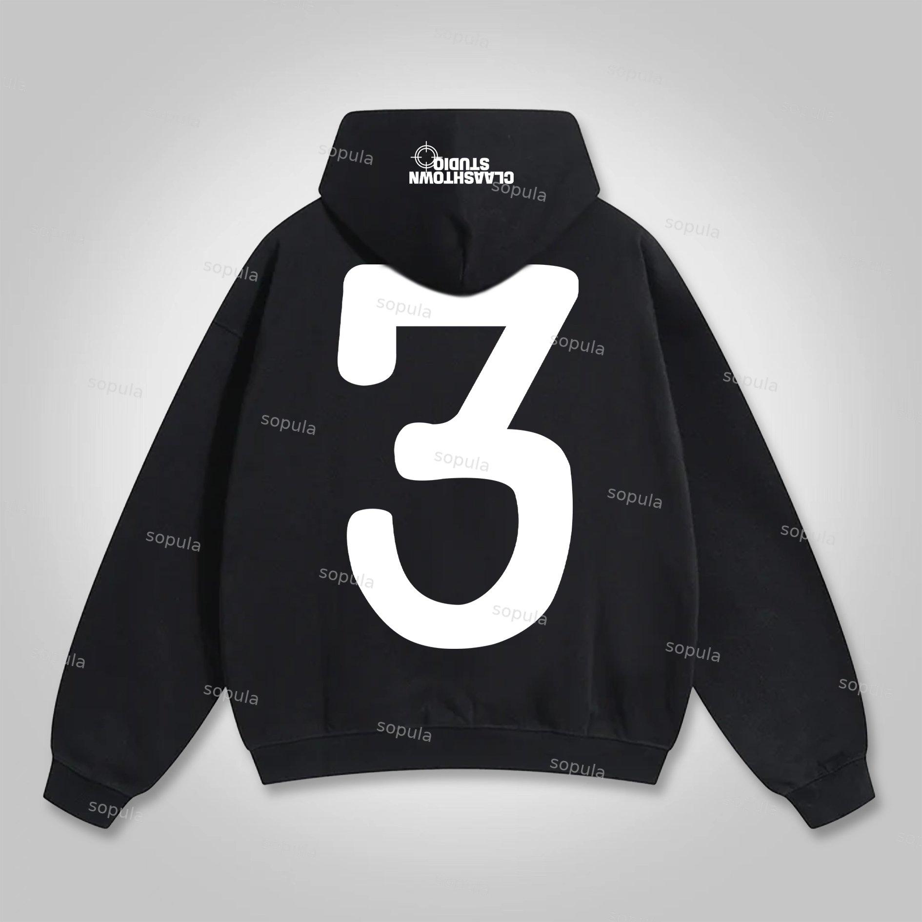 Scary Face Vintage Print Graphic Hoodie Product Image