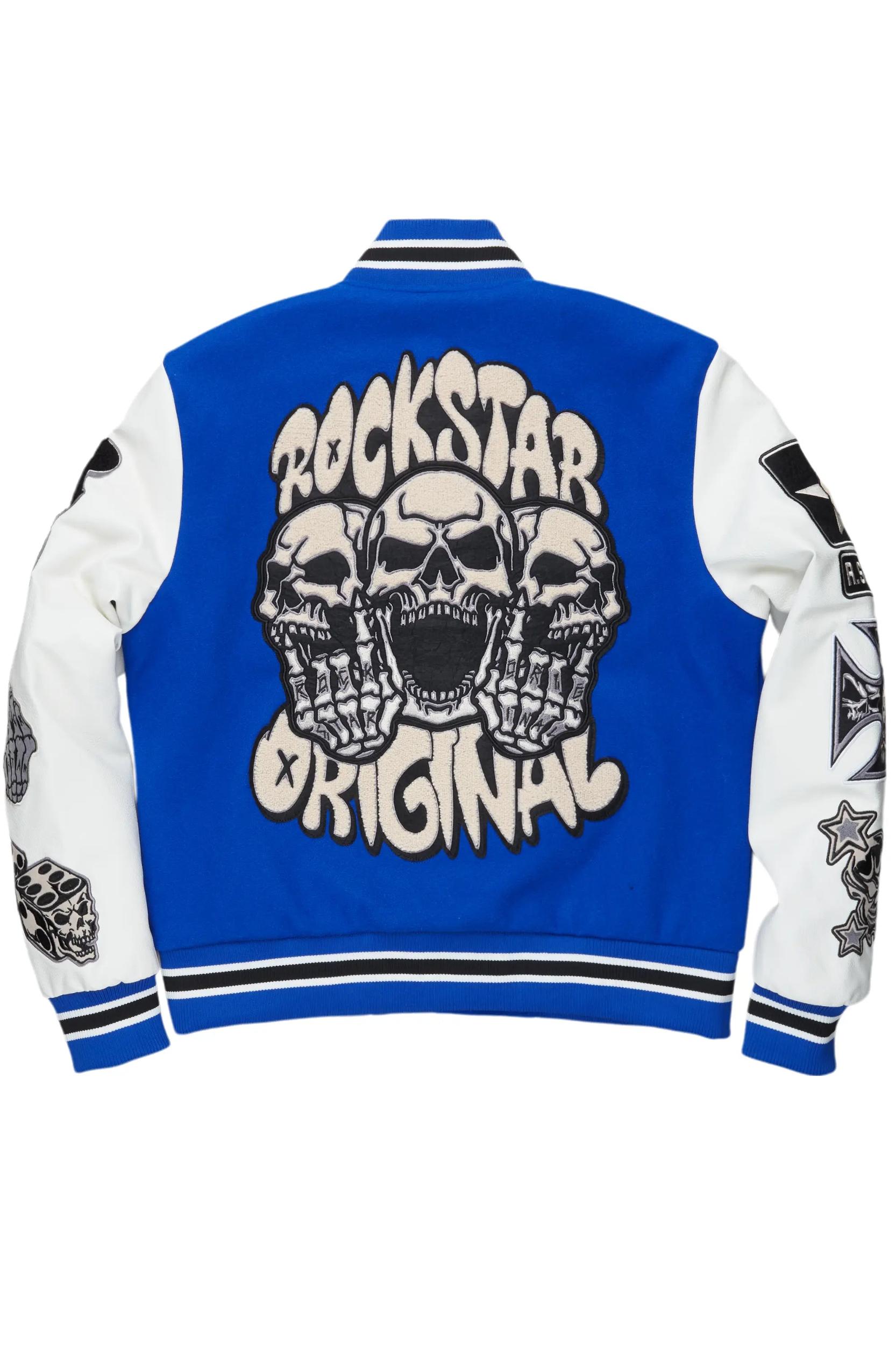 Vidar Royal Blue Varsity Jacket Male Product Image