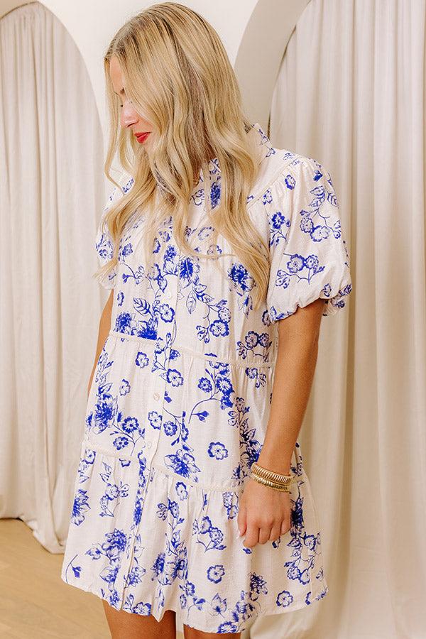 Tea Garden Chic Floral Mini Dress Product Image