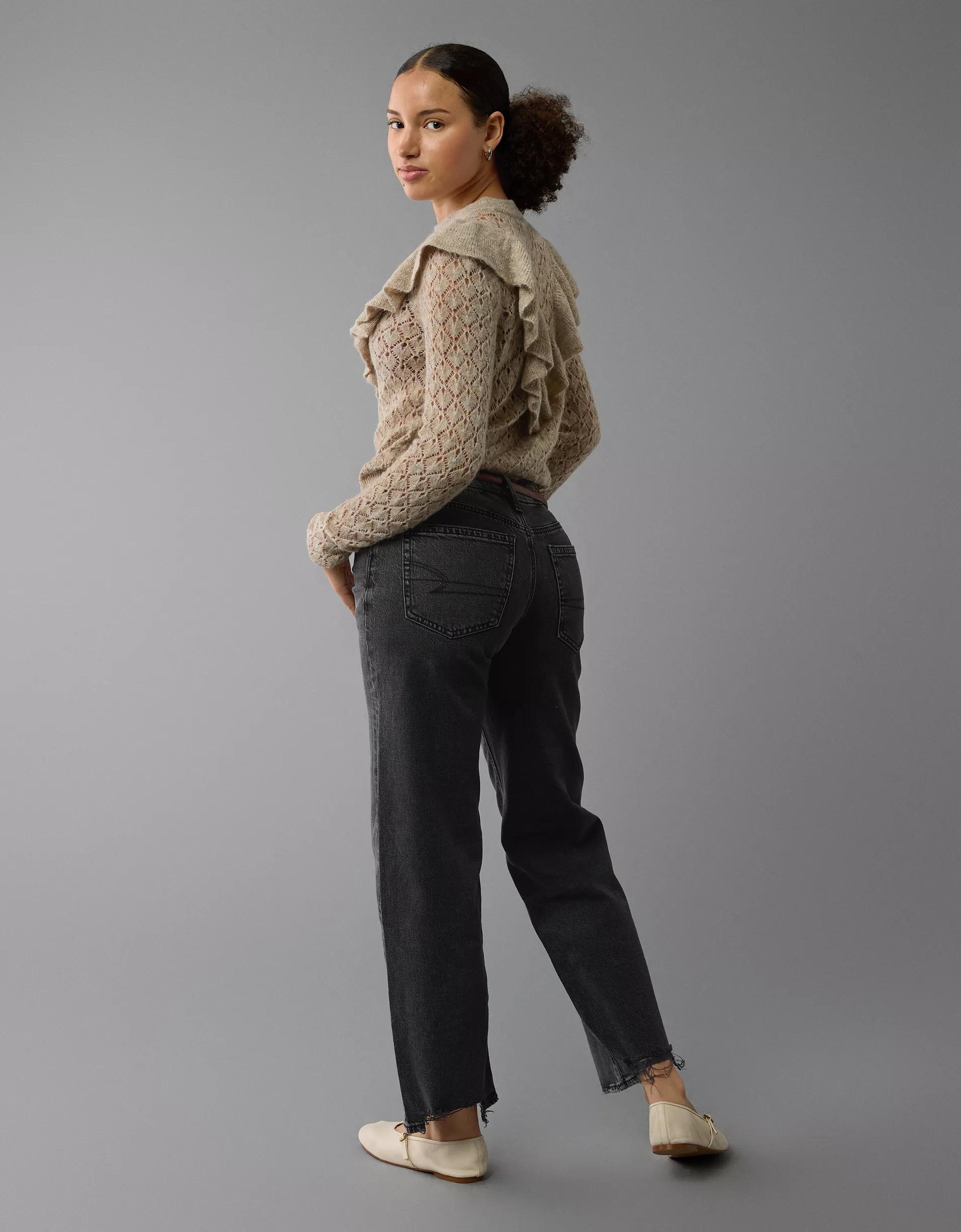 AE Stretch Curvy High-Waisted Stovepipe Jean Product Image