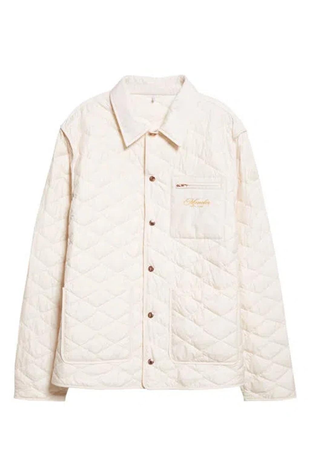 MONCLER Kastos Quilted Water Repellent Down Shirt Jacket In Neutral Product Image