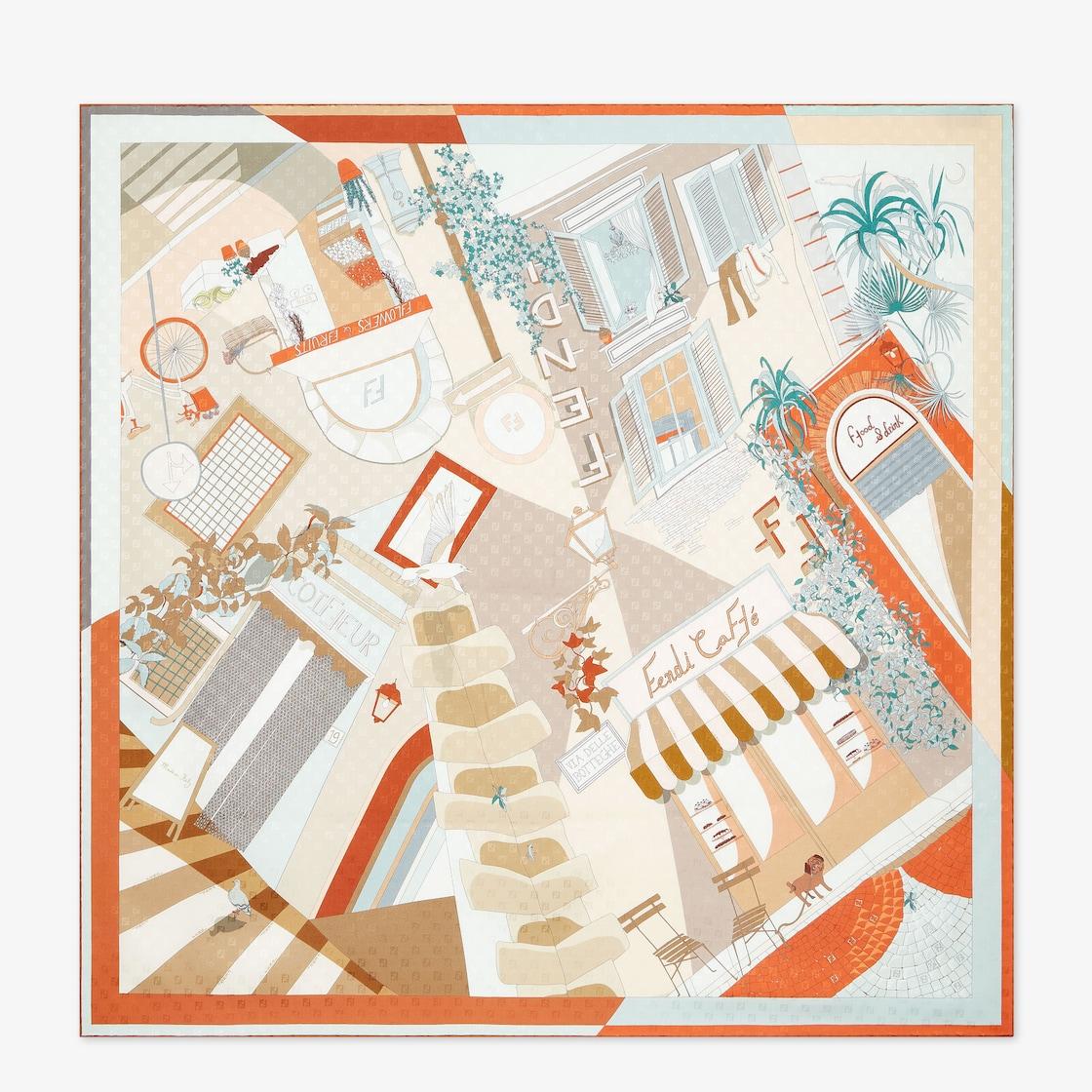 Fendi FoulardOrange silk foulard Product Image