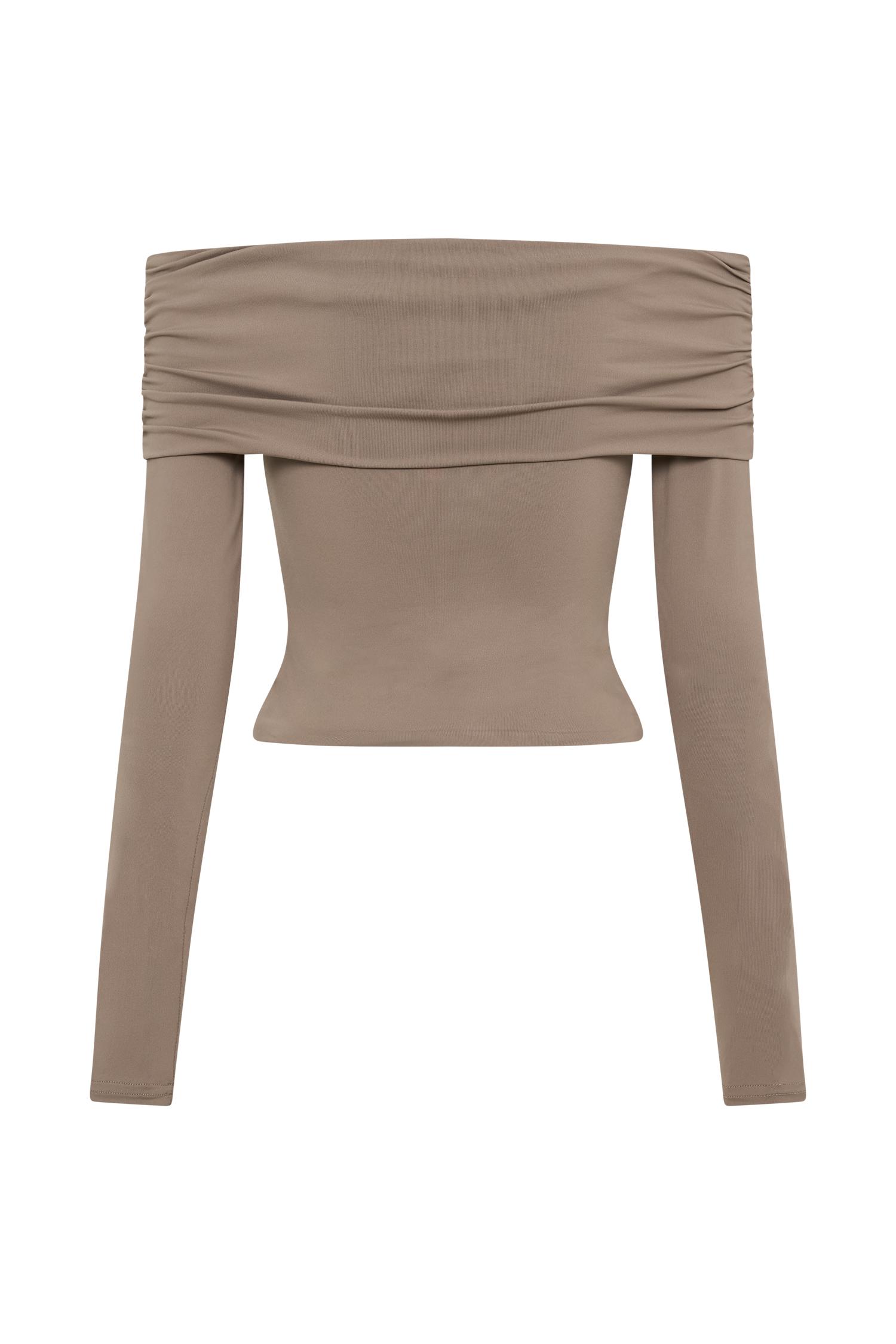 Lucinda Recycled Nylon Off Shoulder Top - Coco Product Image