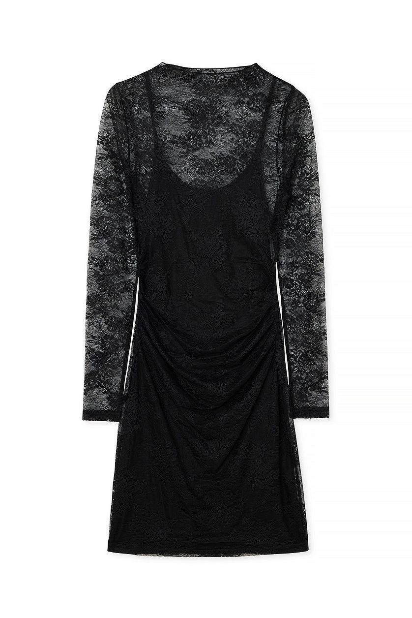 Long Sleeve Lace Mini Dress Product Image