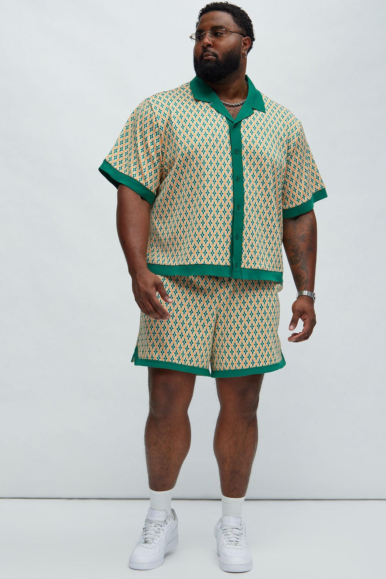 Rushmore Knit Shirt - Green/combo Product Image