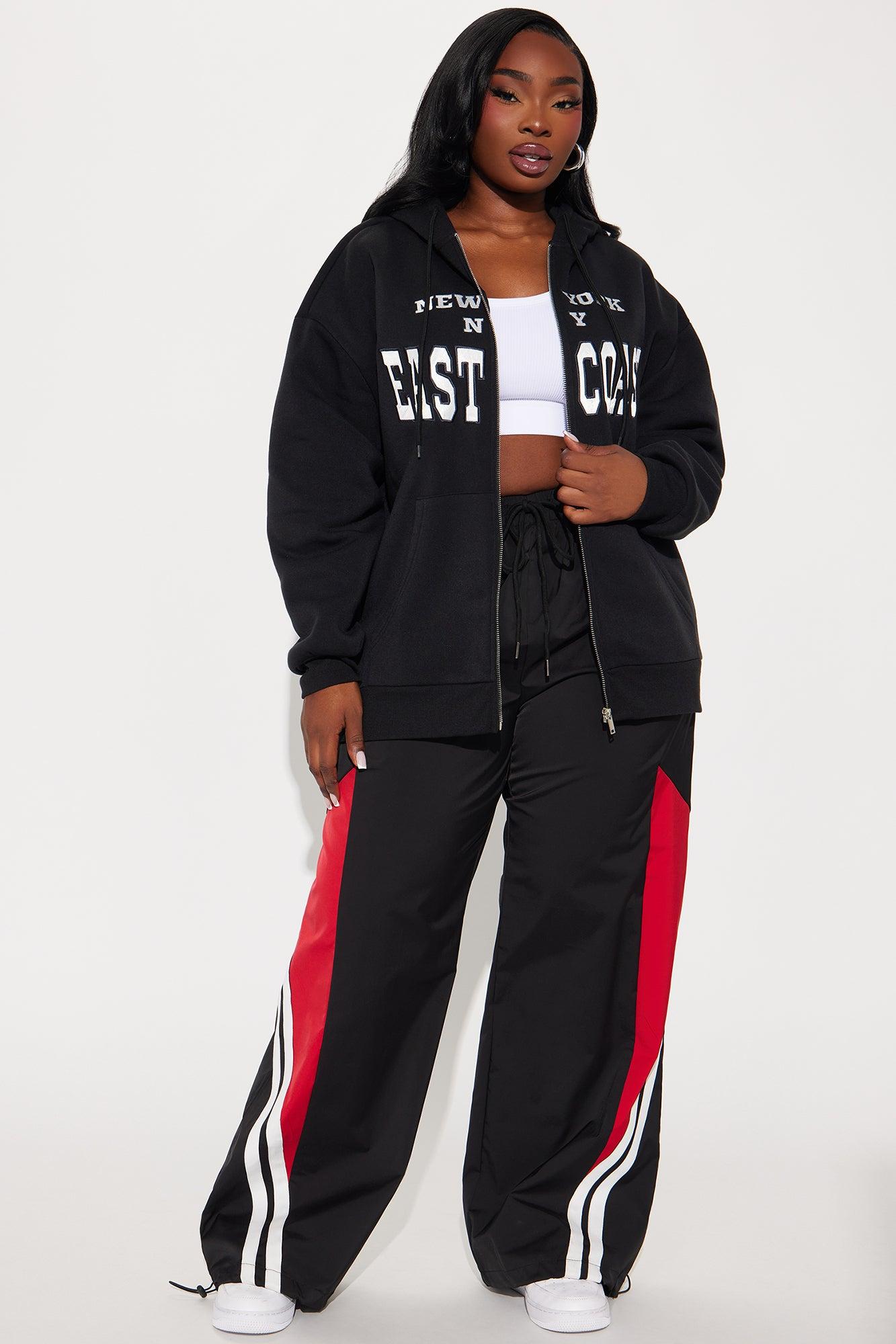 East Coast NY Front Zip Hoodie - Black Product Image