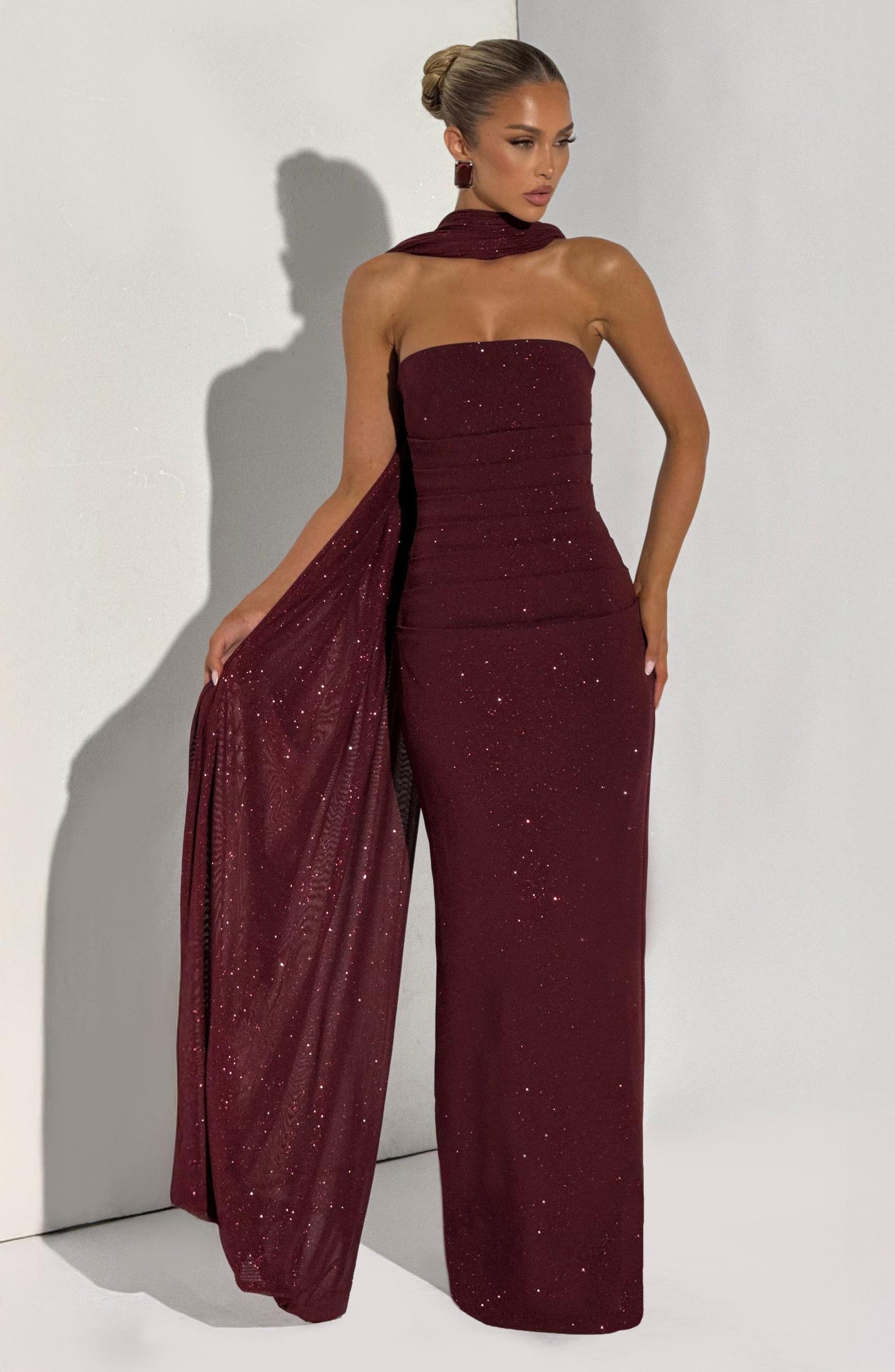 Pandra Maxi Dress - Wine Sparkle Product Image