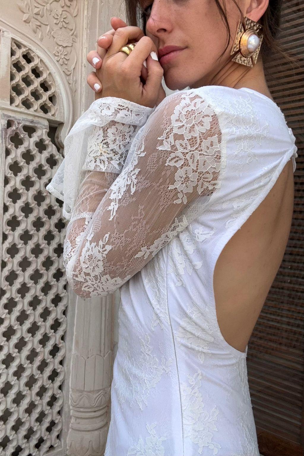 Primrose Long Sleeve Lace Mini Dress Product Image