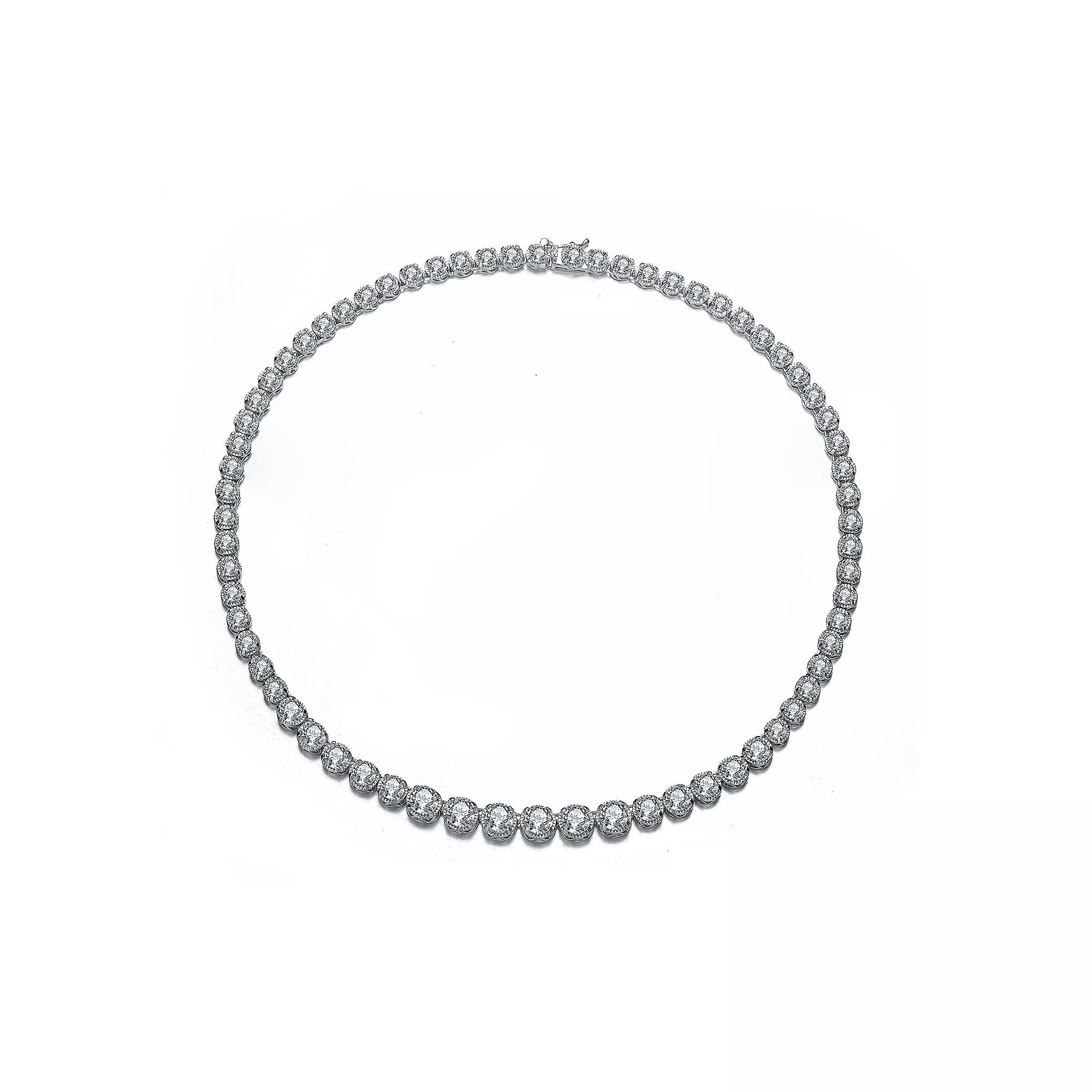 Sterling Silver Cubic Zirconia Tennis Necklace, Women's,  Product Image