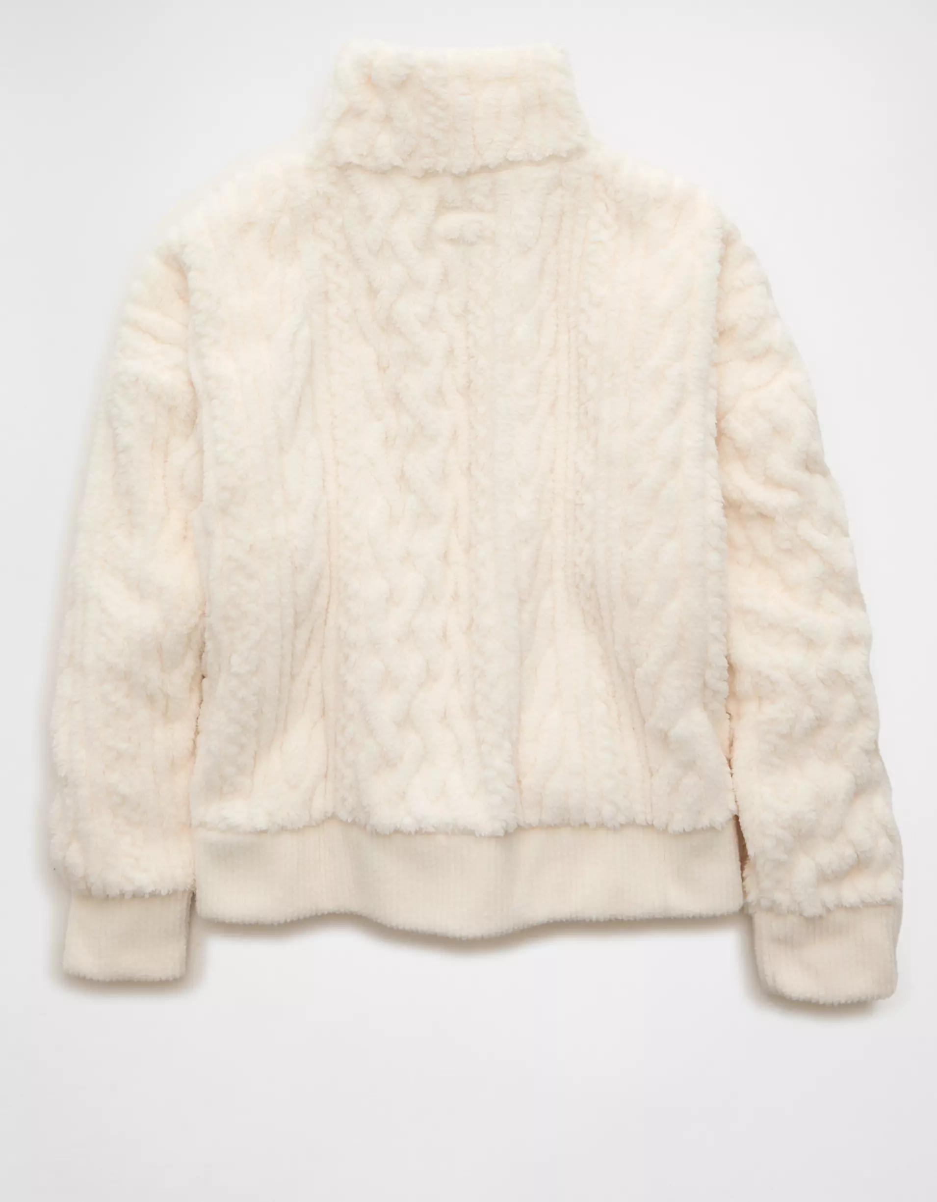 AE Cable Sherpa Full-Zip Sweatshirt Product Image