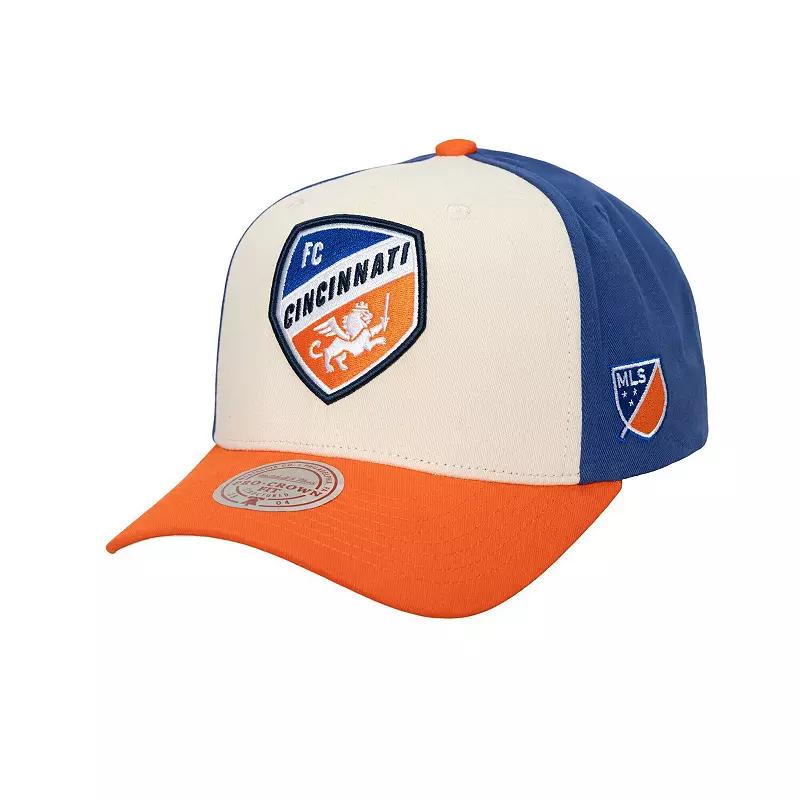 Men's Mitchell & Ness Cream FC Cincinnati Brushed Off Pro Crown Snapback Hat, Fcc Beige Product Image