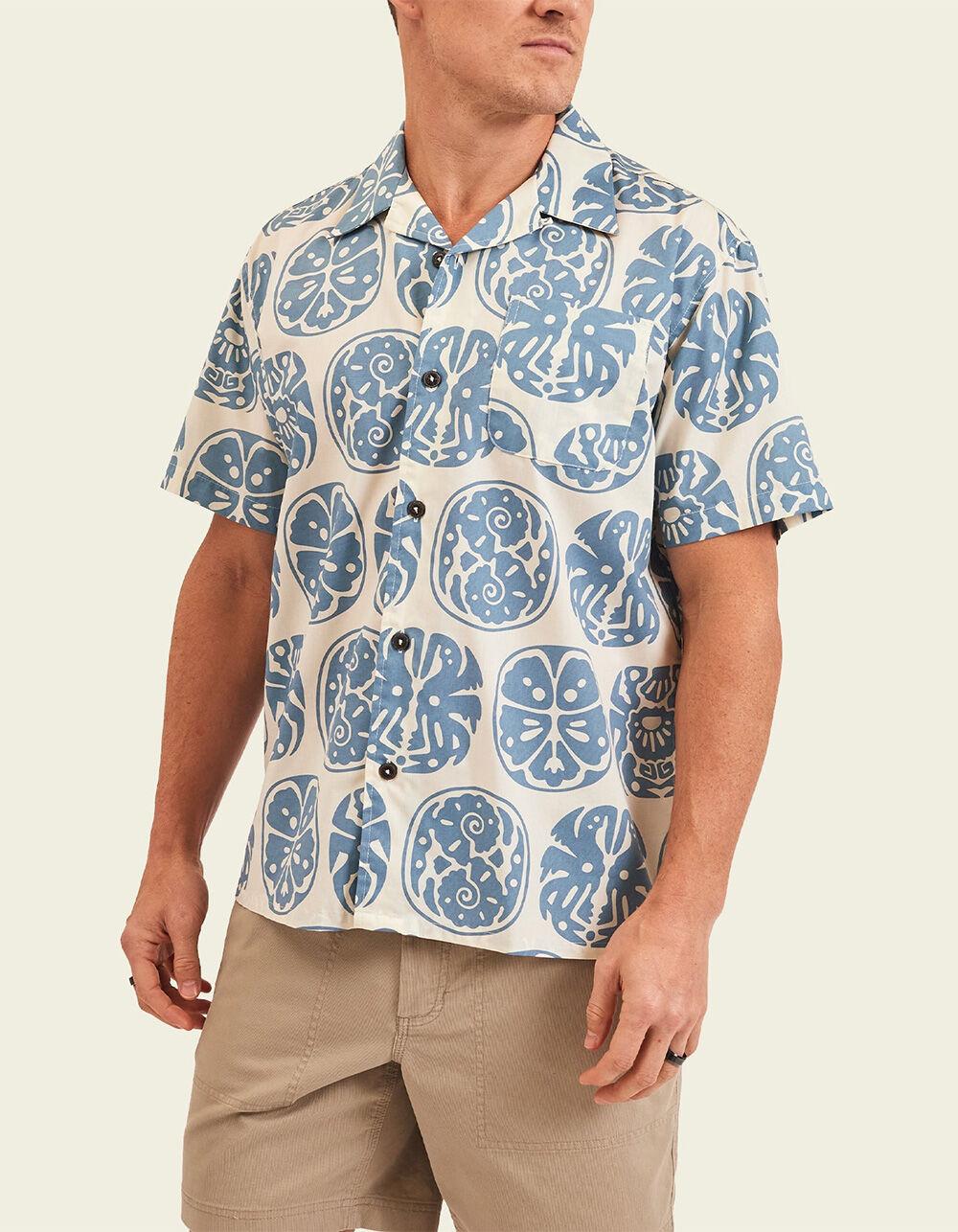 HOWLER BROTHERS Monoloha Mens Button Up Shirt - BLUE/WHT Product Image