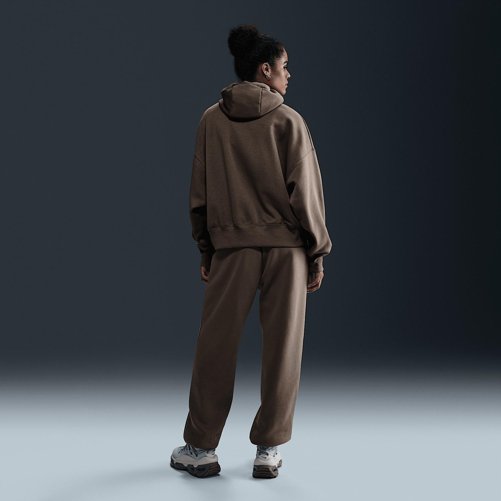 Nike Womens Nike PHNX Fleece OS Pullover Hoodie - Womens Mink Brown/Sail Product Image