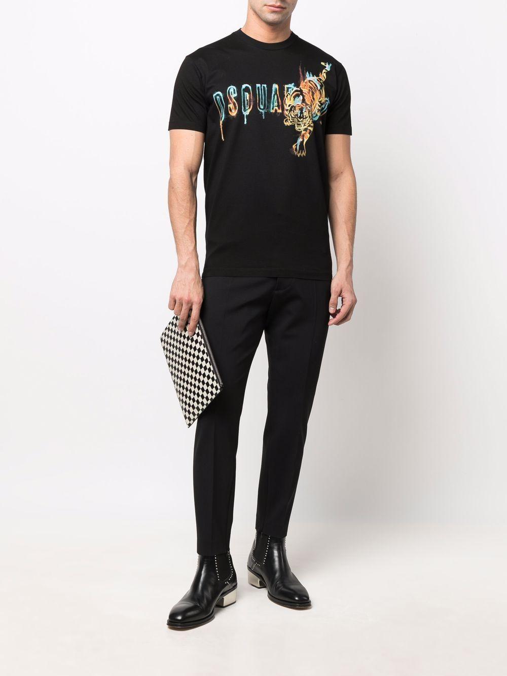 tiger logo-print cotton T-shirt Product Image