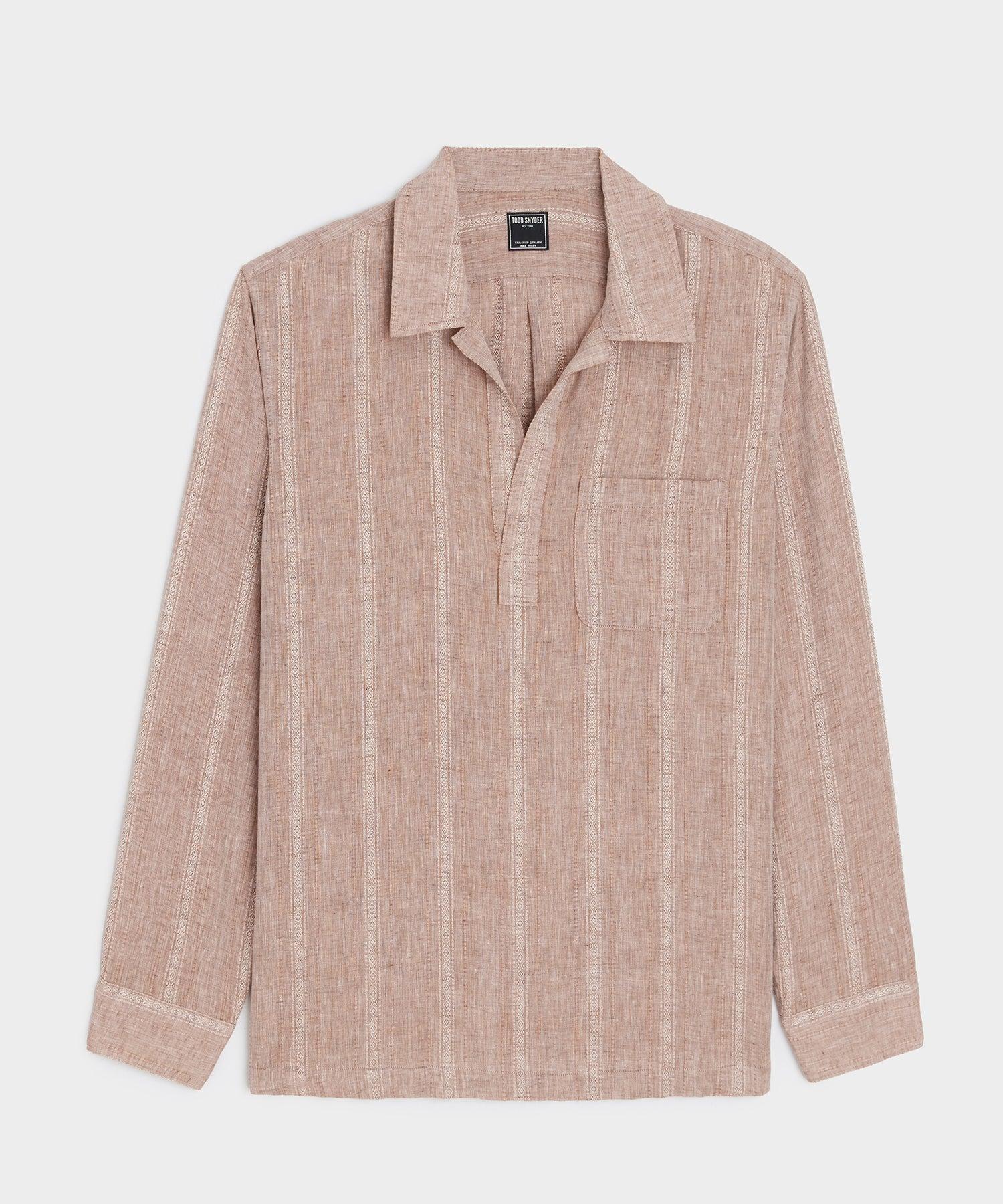 Relaxed Linen Popover Shirt Product Image
