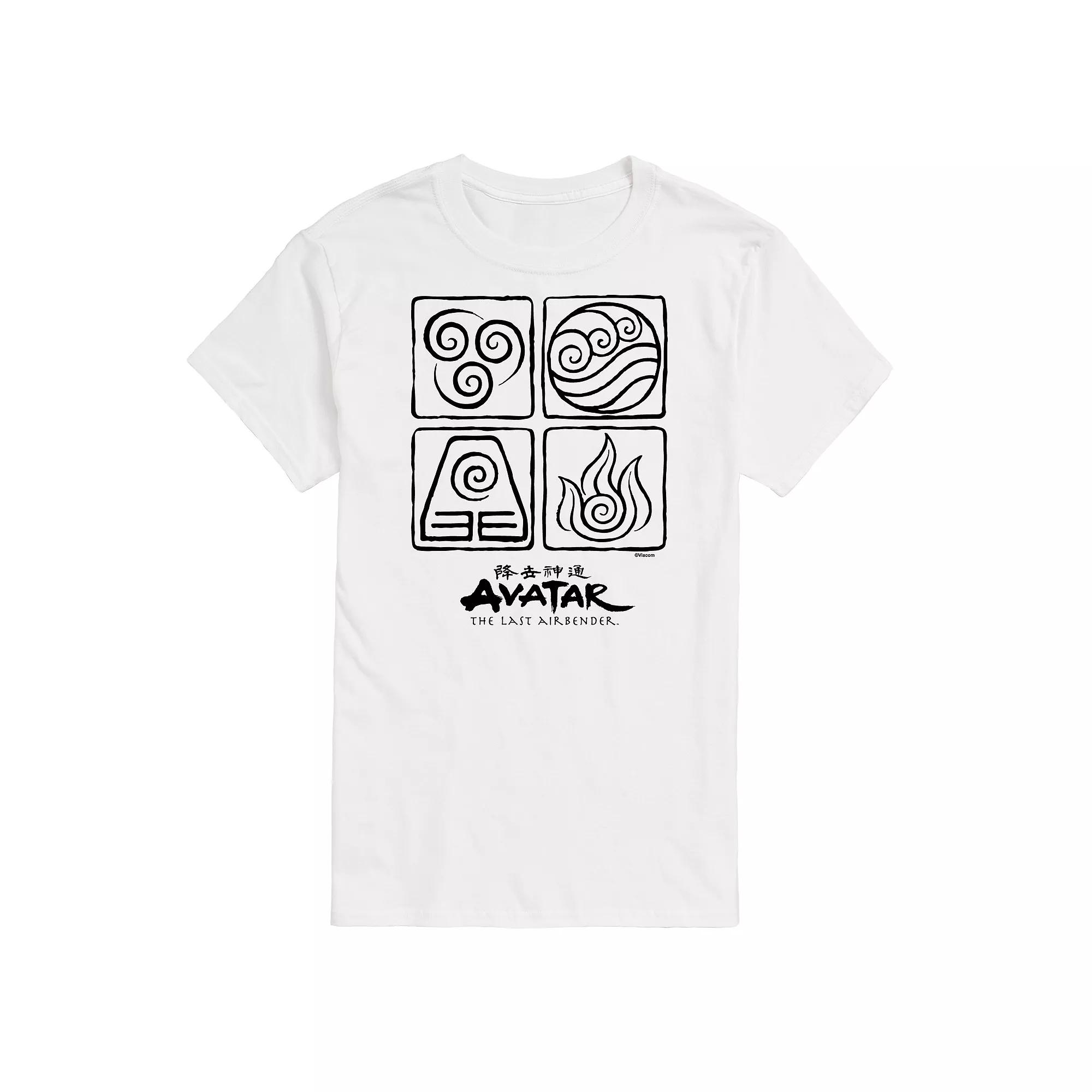 Big & Tall Avatar The Last Airbender Four Elements Graphic Tee, Men's,  Product Image
