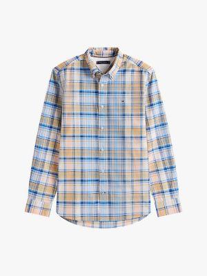 Regular Fit Madras Stretch Oxford Shirt Product Image