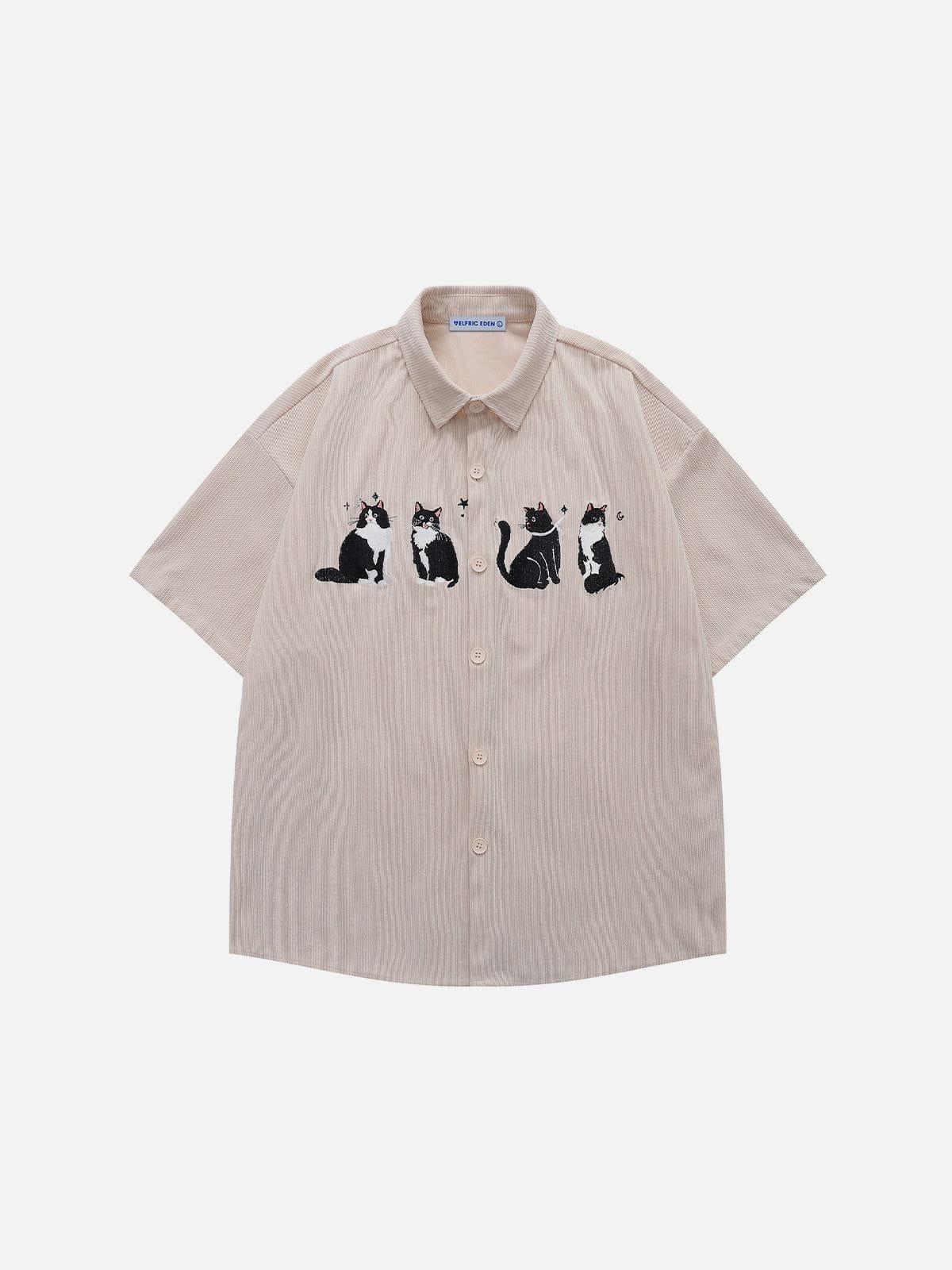 Aelfric Eden Embroidery Kitten Corduroy Shirt Product Image