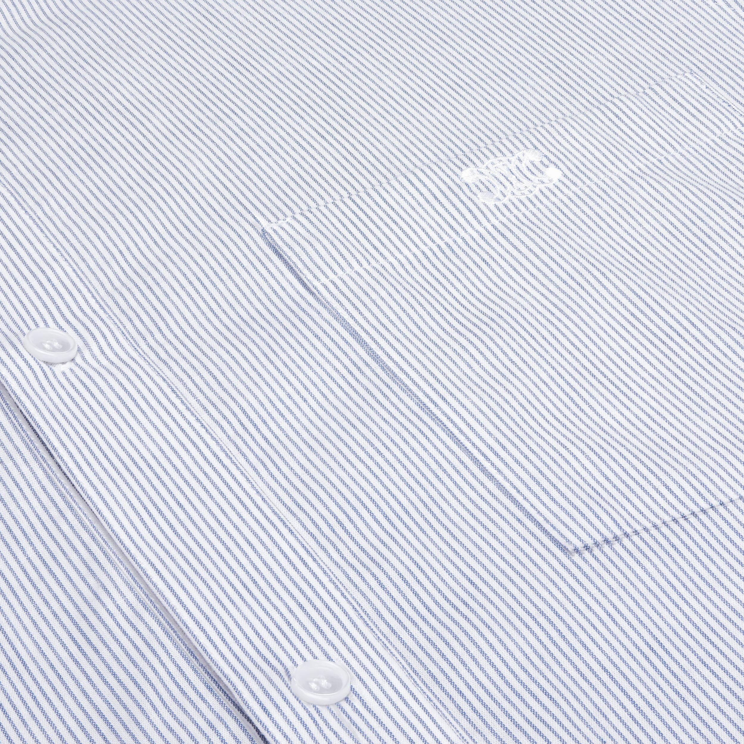 long shirt dress in striped cotton Product Image