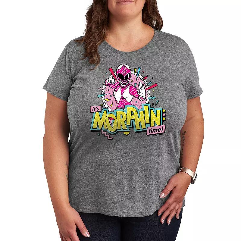 Plus Power Rangers Morphin Time Pink Graphic Tee, Women's,  Product Image