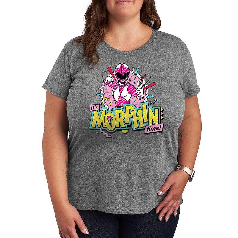 Plus Power Rangers Morphin Time Pink Graphic Tee, Women's,  Product Image